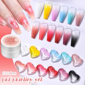 5ml Pat Paint Gel Nail Art Gradient Soak Off UV LED Nail Art Gel Varnish Color Gel Multifunctional Paint Gel