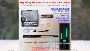 Máy Đồng Hồ NHẬT KIM TRÔI Cao Cấp SKM - Kim DẠ QUANG - Tặng Pin Maxell – Bảo Hành 3 Năm
