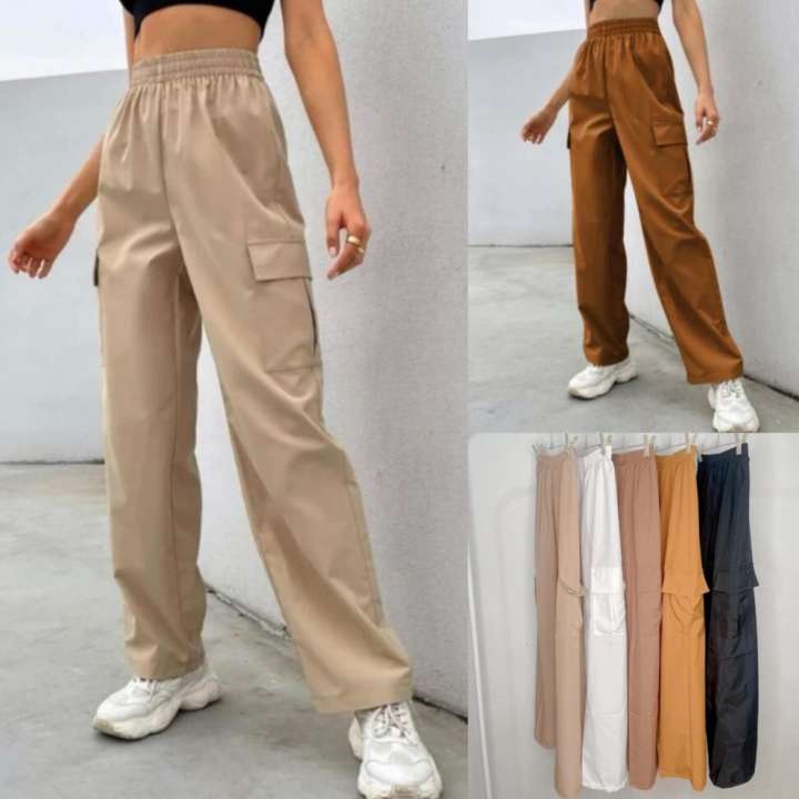 HVDENIM Cargo Jogger Pants with two side pockets for women pants