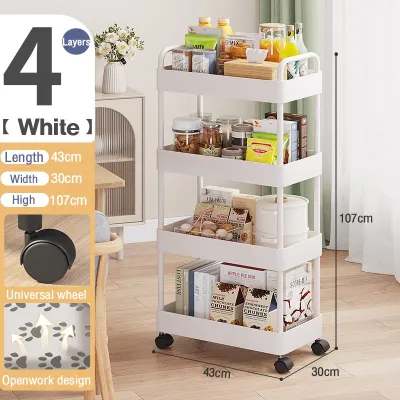 3/4/5 Layers Toy Organizer Trolley Cart Kitchen Storage Shelf Home Bedroom Bathroom Organizer#XTC