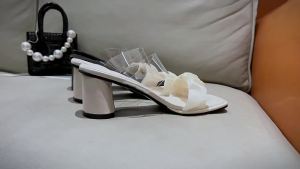 [Free Shipping] Womens Summer Outdoor Slippers 2025 New Model Unique and High-End Versatile with Skirts Chunky Heel High-Heeled Sandals