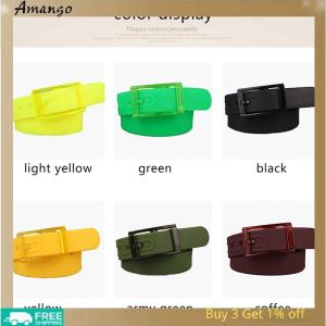 Amango Candy Type Fashion Men And Women Lovers General Belt Silica Gel Belt Plastic Belt Defence Allergy Environmental Protection Belt