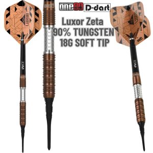 ONE80 SOFT TIP DART - 18G LUXOR ZETA 90% VHD TUNGSTEN DART SET ORIGINAL ELECTRONIC DARTS (ARROW DART LEMBUT)