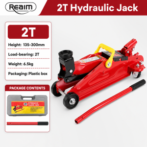 REAIM Hydraulic Car Jack 2T Heavy Duty Floor Crocodile Jack for Vehicle Lifting & Tire Repair