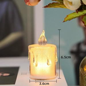 Battery Style Transparent LED Candle Light Used For Halloween candlesbirthday And Home Decoration Party Decor Eid Gifts