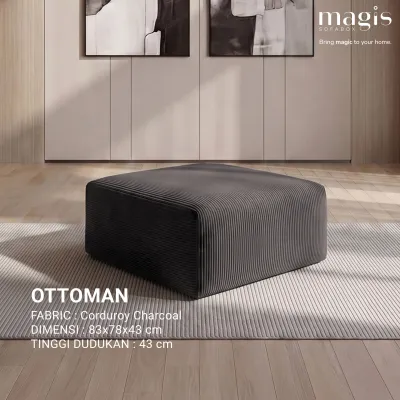 Magis Sofa Modular YONA Corduroy Charcoal | Paket Sofa Set Minimalis