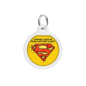 WAUDOG Pet ID Tag Personalised Dog Tag QR Code | Silicone Stainless Steel Water-resistant Fade-proof | 23  Designs DC Comics Superhero | for Dogs and Cats
