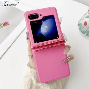 Luxury Calendar Book Leather Case for Samsung Galaxy Z Flip 6 5 4 3 7 8 flip6 ZFlip Originality Solid Color New Shockproof Cover
