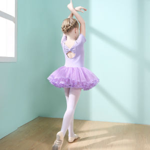 Váy Múa Ba Lê Dài Tay KIDSBALLET Váy Múa Liền Lưng Nơ Đầm Múa Cho Bé Váy Múa Trẻ Em Váy Múa Cho Bé