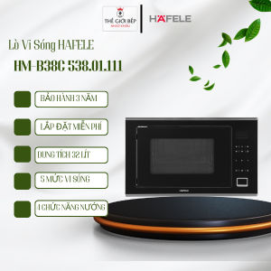 Lò Vi Sóng Hafele HM-B38C 538.01.111 - Dung Tích 32L – Thép không gỉ – Kính cách nhiệt màu đen – Điều khiển cảm ứng – Màn hình LED – Đèn chiếu sáng