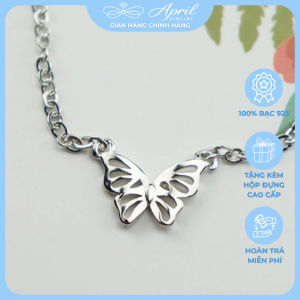Dây chuyền bạc nữ mẫu bươm bướm chất liệu bạc 925 mẫu mới sang trọng APRIL JEWELRY DC016