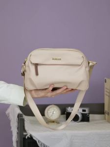 ≮928≯GOLF QUALITYCrossbody Bag for Women Lightweight Nylon Shoulder Bag  Adjustable Strap Female Casual Small Shoulder Bag Waterproof Commuter Sling Bag Elegant Shoulder Phone Pounch Apricot