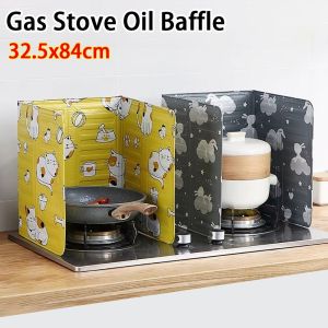 NAMSHEVA Anti Splatter Gas Stove Oil Baffle Foldable Heat-resistant Kitchen Cooking Oil Baffle Durable Gas Stove Insulation Board Cooking Protection