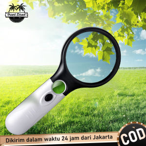 Magnifier Kaca Pembesar 3x 10x 2in1 Dengan Lampu 3 Led Membaca Magnifying Glass