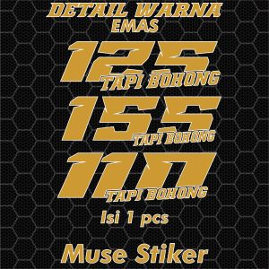 Stiker Motor 110 125 155 CC Tapi Bohong Sticker Cutting Anti Air Aksesoris Tulisan Keren Variasi