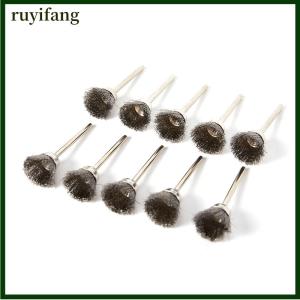 ruyifang 10pcs Wire Brushes Metal Rust Removing Steel Wire Wheels Polishing Brushes