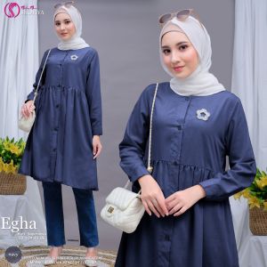 Atasan Muslimah Tunik Wanita Egha Bahan Supernova Fashion Basic Baju Kerja Kantor