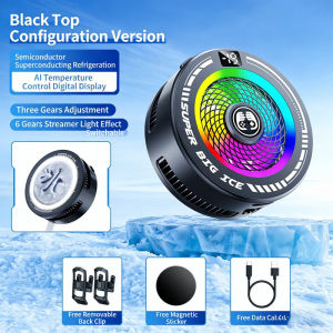Smart Temperature Magnetic Phone Cooler 3 Modes Adjustable Back Digital Display Phone Cooling Fan