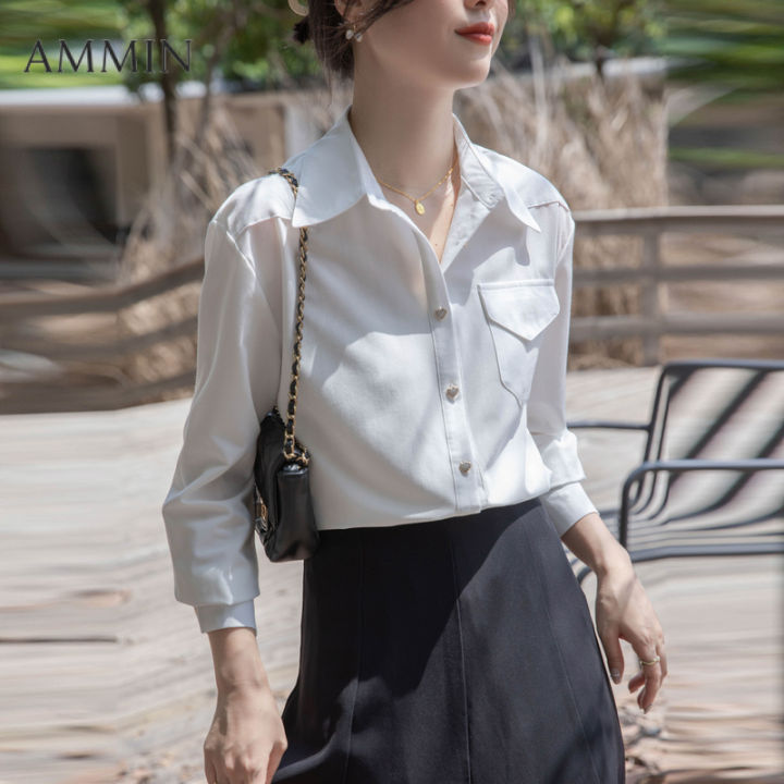 AMMIN French Exquisite Heart Button Single Breasted Elegant