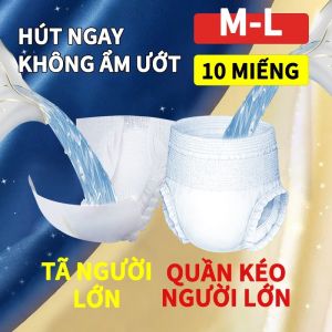 AIJIAQI bao bì trong suốt tã người lớn (dán/quần) 10 miếng/gói tã bệnh nhân giá rẻ tã dành cho bà bầu