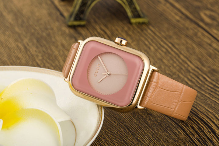 GUOU 8162 Top Brand Simple Fashion Watch Rectangle Dial Genuine