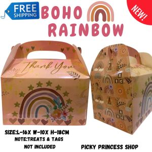 Boho Pink Theme Party Supplies: Favor Boxes Loot Bags Decorations Candy Boxes Souvenirs and Giveaways