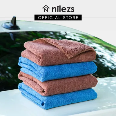 2pcs Thick Absorbent Car Wash Cloth Large Size 65*42cm Microfiber Drying Towel