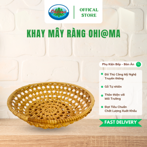 Khay Mây Ràng Ohi@ma - Ohi@ma Woven Rattan Tray | Hàng VNXK Thủ Công
