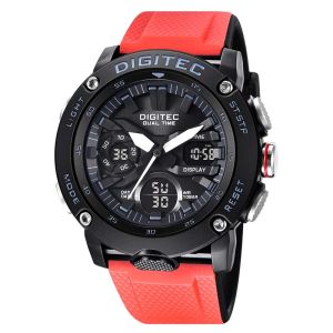 JAM TANGAN DIGITEC ORIGINAL - JAM DIGITEC DA-2094TRD JAM DIGITEC DA2094 JAM DIGITEC 2094 JAM DIGITEC DA2094TRD - Men TR - Resin - Merah - Diameter 4.6 CM - Jamdunia / Jam dunia JD18 JAM TANGAN PRIA JAM PRIA JAM TANGAN ANTI AIR # S003