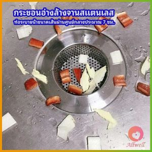 AW ตะแกรงกรองเศษอาหาร ที่กรองเศษอาหาร ท่อระบายน้ำสแตนเลส สะดืออ่าง ท่อระบายน้ำพื้นห้องน้ำ sink filter