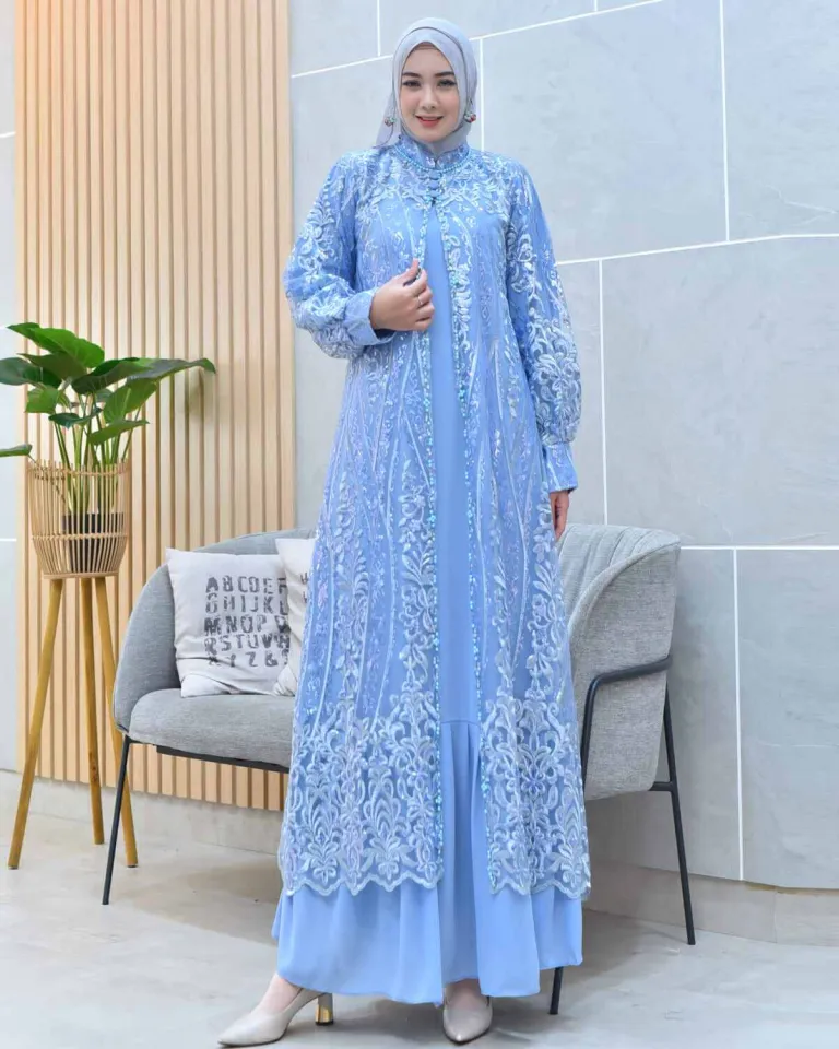 COD-GAMIS MEWAH COCOK BUAT PESTA KONDANGAN-GAMIS CARDIGAN ROMPI