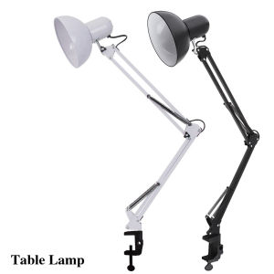 Home Desk Lamp Flexible Swing Arm E27 Desk Light Bracket with Rotatable Table Lamp Head and Clamp Mount Support for Office Study2026
