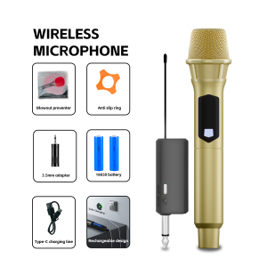 108V1-S UHF wireless microphone  portable charging microphone 1280mA rechargeable lithium battery microphone