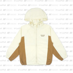 Moose Gear Pocketable Windbreaker Jacket with Hood Ivory Beige Combi (JC-H 15164 MDP)