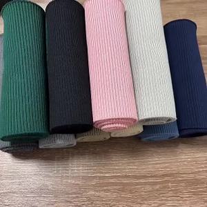 1 Yard Pure Cotton Stretch Rib Knitted Fabric Neckline Cuff Hem Fabric Baseball Uniform Jacket Sewing Hem Rib Trim Accessory