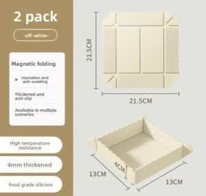 Collapsible Silicone Multifunctions Mat/Container Set Heat Resistant & Foldable Kitchen Food Organiser for Fridge Travel & Small Kitchen Storage