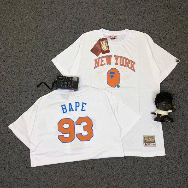 A Bathing Ape Bape x New York Knicks 93 White White Tee T-Shirt T