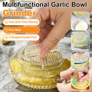 Garlic Grinder Rotating Garlic Grinding Bowl Kitchen Essentials多功能蒜泥碗研磨器