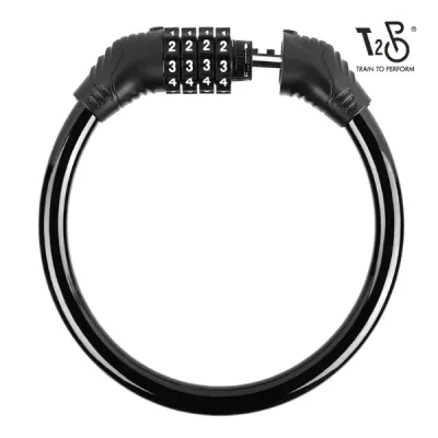 T2P Bicycle Lock Portable Bike Locks Cable High Security Lock Cycling Lock with 4-Digits Codes