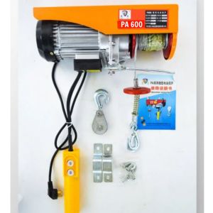 Tời nâng điện treo PA600 pả lăng điện mini nâng hạ vật liệu xây dựng điện áp 220VAC chiều dài cáp 18 mét