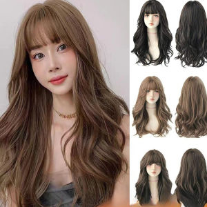 Fashion Long Curly Hair Wigs For Women Full Head Cover Wig Big Wave Natural Fluffy Wig