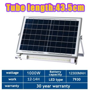 nova1000W solar tube light outdoor waterproof ip67 led 600W 300w Solar light Daylight Solar Emergency Light Spotlight Outdoor Portable Automatic Lighting led lamp with solar panel remote control suport cod