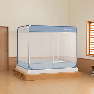 มุ้งกันยุงMedoga รุ่นSIMPLE สำหรับใช้ในห้องนอน แบบเปิดปิดสามด้าน ติดตั้งง่าย ป้องกันยุงและแมลง กันตก ปลอดภัยสำหรับแม่และเด็ก เป็นมิตรกับสิ่งแวดล้อม