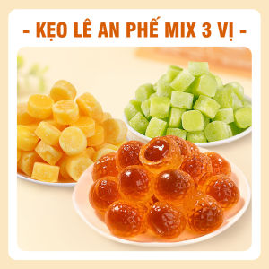 Combo kẹo lê an phế mix vị 1kg chanh muối mật ong kẹo lê cứng kẹo ngậm ho tiêu đờm bổ phế
