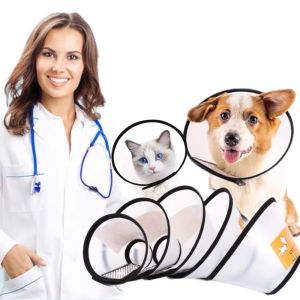 Pawsitive Vibes Pelindung leher anjing neck collar anjing kuncing corong anjing cone leher anjing collar kucing - Kerah kucing penutup pelindung hewan peliharaan penutup pelindung kerah kucing penutup perawatan kucing dan anjing anti jilat