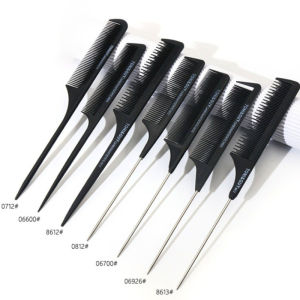 Hair Tail Combs Stainless Steel Salon Cut Styling Comb Spiked Hair Care Styling Tools Barber Accessories Fine Teeth Professional