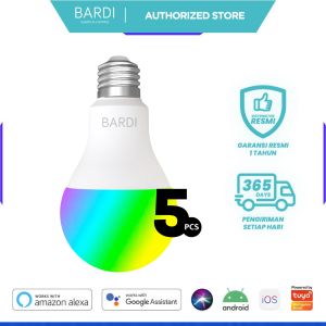 [5 PCS] BARDI Smart LED Light Bulb RGB+ WW 12W Wifi Wireless IoT Home