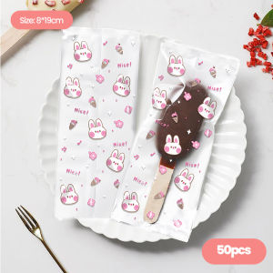 50Pcs Christmas Graham Bar Packaging Bags Food Grade Heat Seal Wrappers for Candy Pastry Treats Homemade