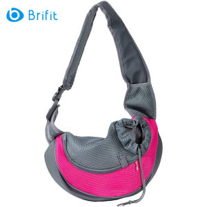 Brifit Pet Dog Sling Carrier Breathable Mesh Portable Travel Safe Pet Sling Shoulder Bag Carrier with Adjustable Non-Slip Shoulder Strap for 4.5kg Small Dogs Cats Puppy Pet Carrier for Outdoor Travel