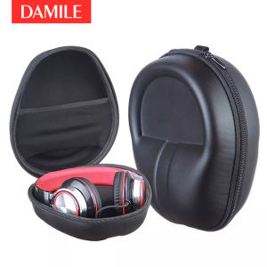 DAMILE กล่องใส่หูฟัง ที่ใส่อุปกรณ์ป้องกันแบบแข็ง เปลี่ยนหูฟังบลูทูธ ที่ใส่หูฟัง กระเป๋าใส่หูฟัง กระเป๋าใส่หูฟังแบบแข็ง ที่เก็บอุปกรณ์ป้องกันหูฟังแบบพับได้ กล่องใส่กระเป๋าเดินทาง S12